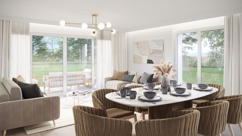 Estavayer / Frasses  Magnifique 4,5 pièces au rez Jardin de 322 m2 -  Bild 7