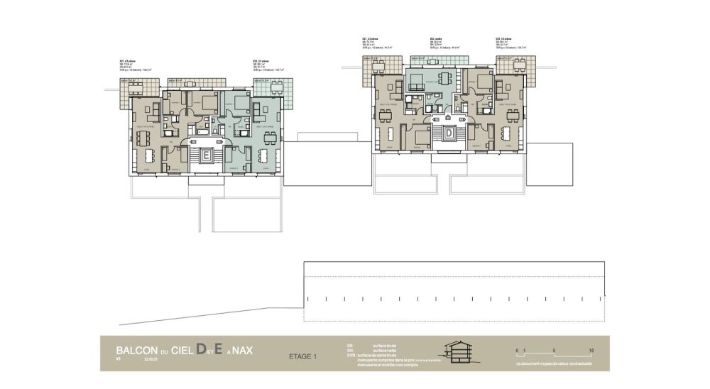 Balcon du Ciel à Nax - Résidences principales du studio au 4 pièces, début des travaux au printemps 2025 - P-05 Etage 1 (1)