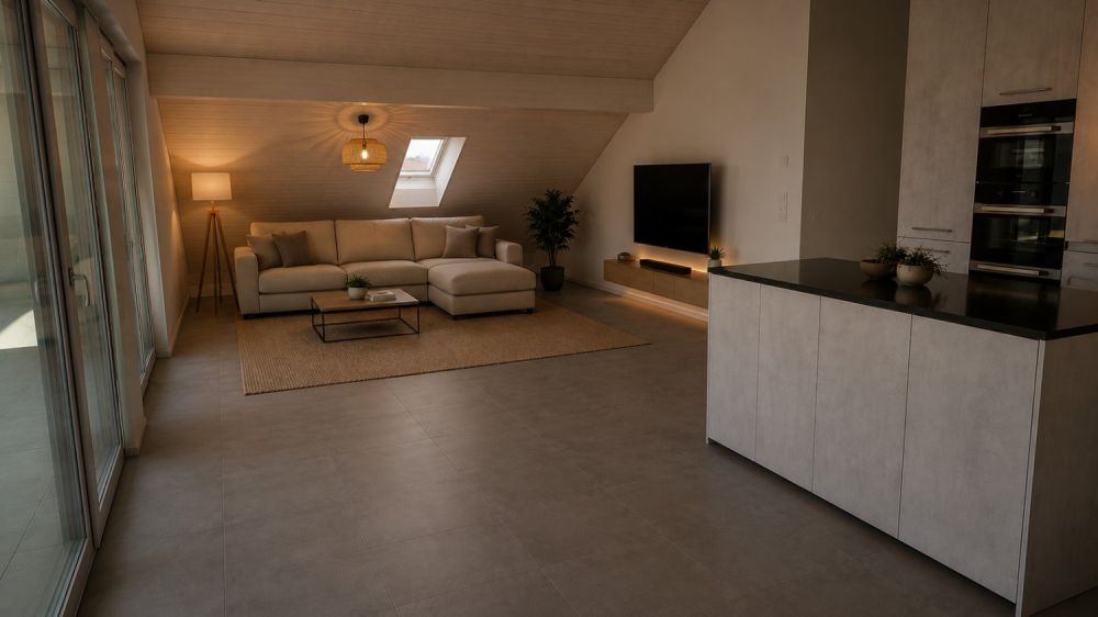 Attique dans les combles de 5,5, Minergie, terrasse de 33 m2 -  Bild 2