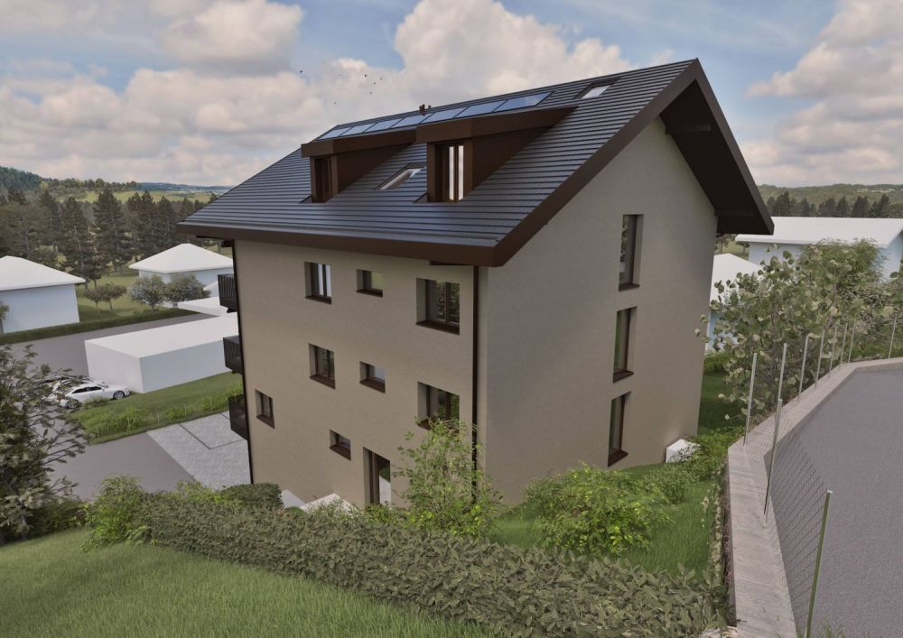 Superbe appartement mansardé neuf de 4 dans les combles avec balcon et vue dégagée - Bild 10
