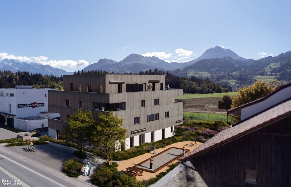 3.5 neuf avec terrasse et jardin, au pied du Moléson - Bild 2