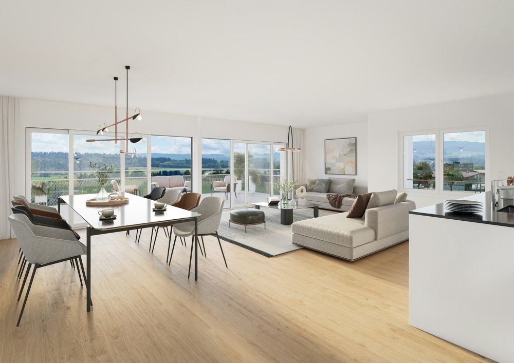 4.5-Zimmer-Attika mit unverbaubarer Fernsicht im Neubauprojekt "Unterhofen" - Bild 4