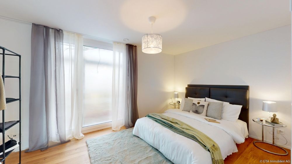 Attraktive 2.5-Zimmer-Neubauwohnungen an ruhiger und zentraler Lage - Musterwohnung Attika - Schlafzimmer
