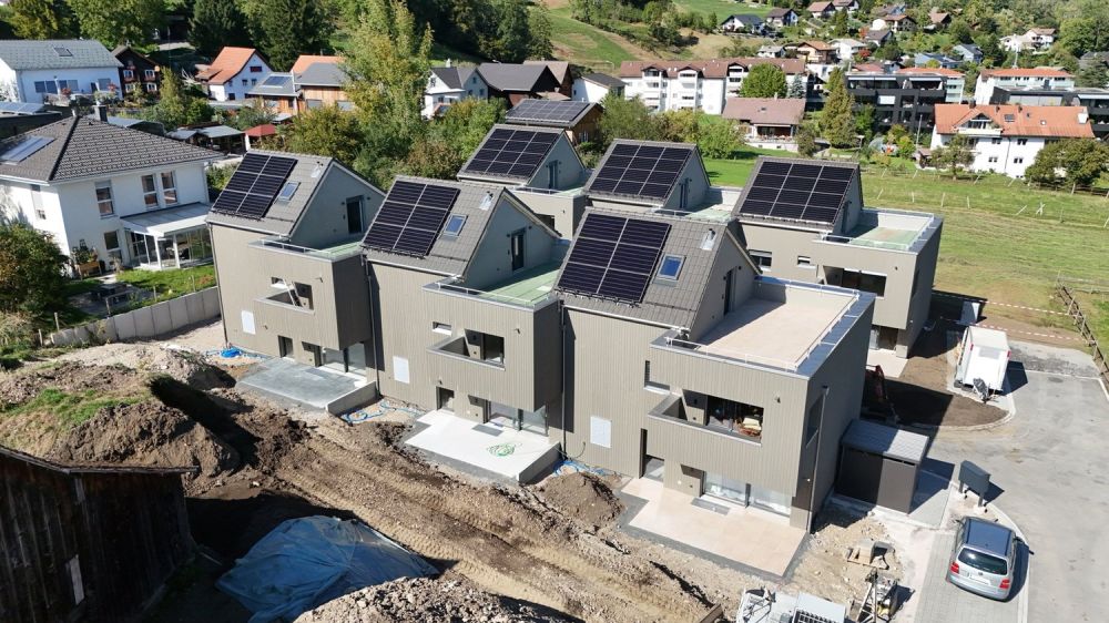 Modernes Reiheneinfamilienhaus in Sax zu kaufen - Aussen