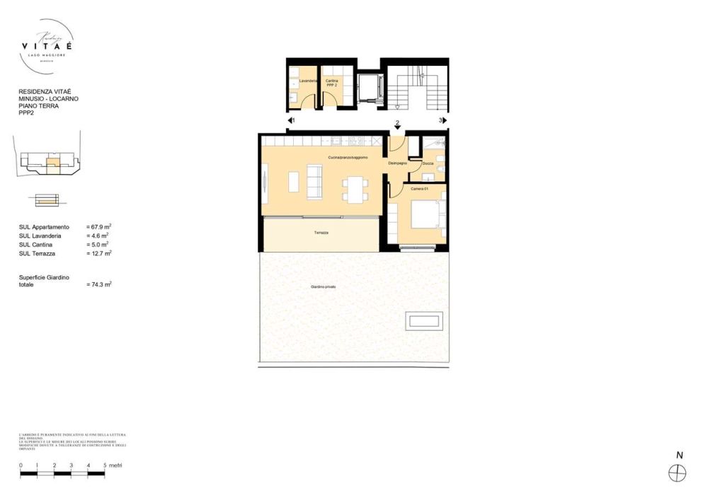 2.5 con giardino NUOVO Minusio vista lago - Bild 13