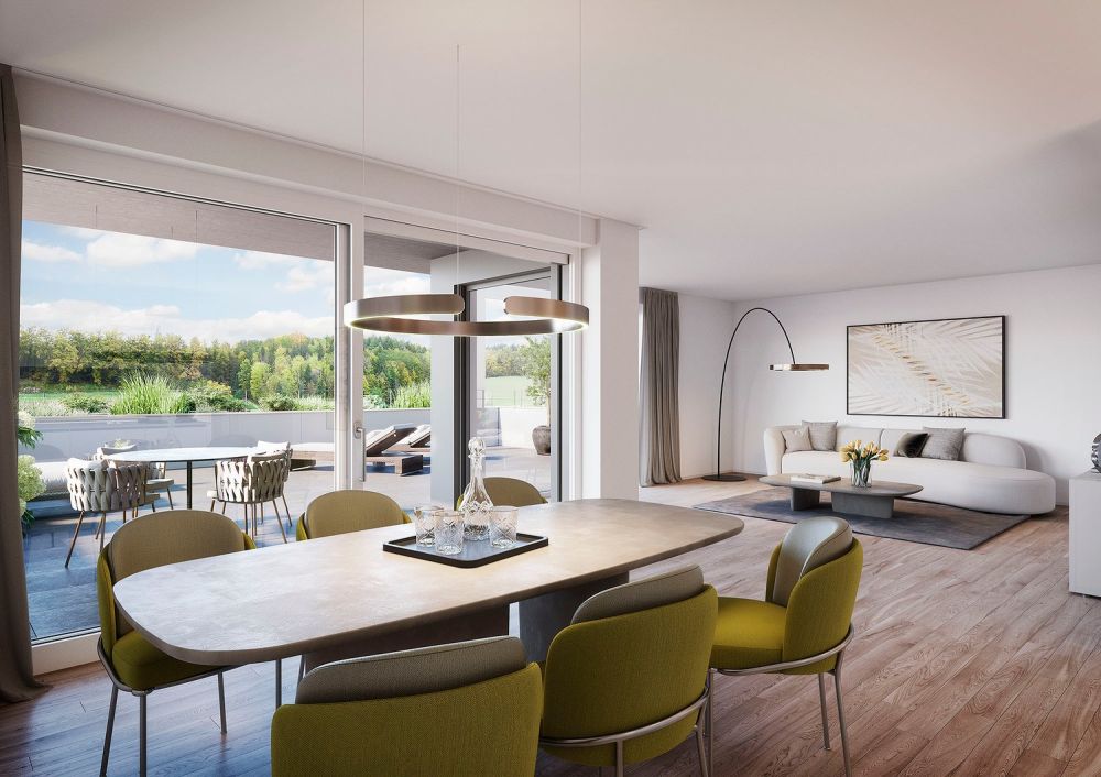 Grosszügige Terrassenwohnung mit Platz zur Individualität - Innenvisualisierung