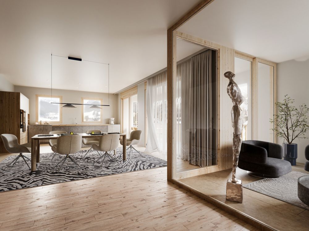 3 1/2-ZW NEUBAU HAUS MOROSANI, NR. 2.01 (Zweitwohnung) - Visu_Wohnen_Balkon