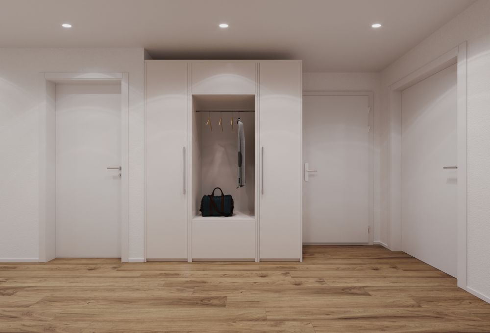 5.5 Z.- Wohnung D, im 1.OG Haus B, mit 137 m2 NWF und 25m2 Balkon - Eingang