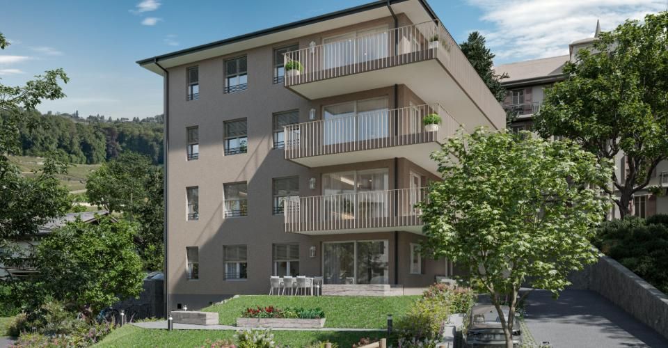 Appartement contemporain neuf avec large balcon lumineux - Appartement 4.5 pièces - image - 1