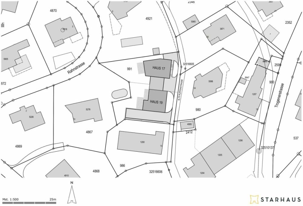 Bewilligtes Einfamilienhaus in Altstätten - Situation