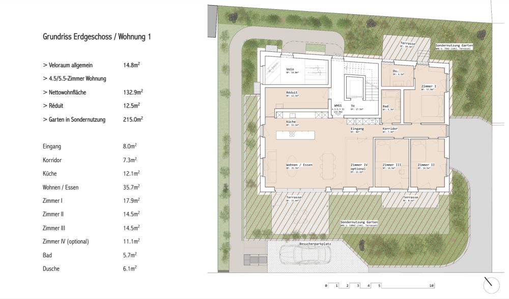 Neubau am Starenweg: Grosszügige 4½/5½-Zi.-Wohnung im Erdgeschoss zu verkaufen -  Bild 4