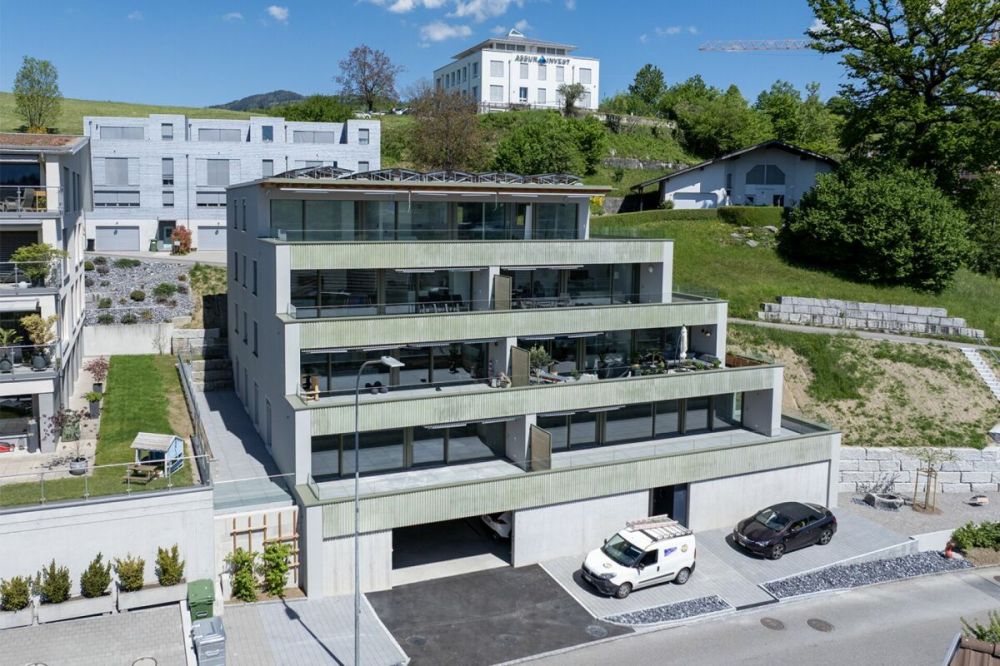 3.5 Zimmer-Neubau Eigentumswohnung (W2) - Ansicht von Südwest