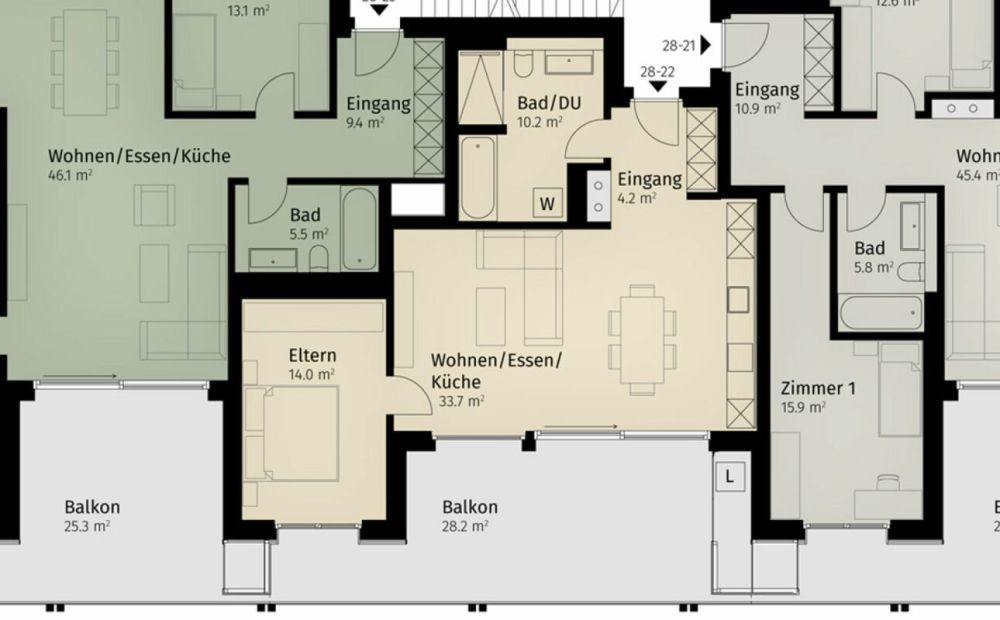 88 m² | 2.5-Zi.-Wohnung im 2. OG | Erstbezug -  Bild 12