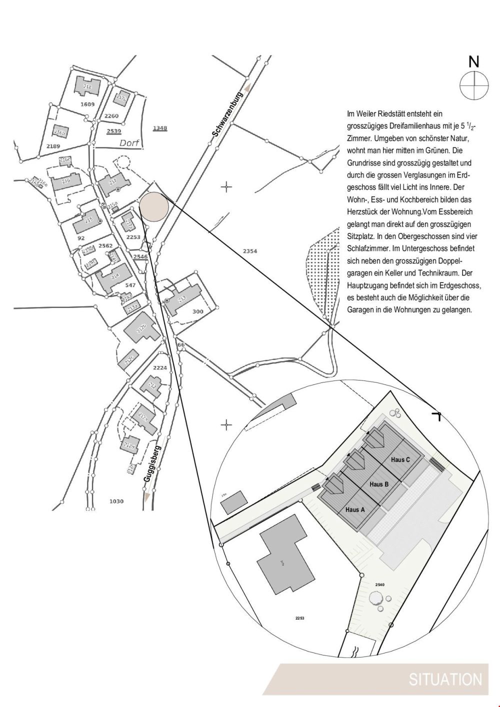 Neubau drei moderne Einfamilienhäuser nach Minergie-Standard in Riedstätt -  Bild 9