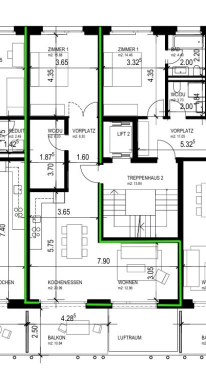 moderne Wohnung im Gotthelf-Quartier zu vermieten - Grundriss