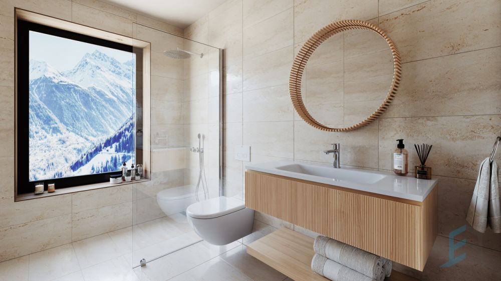 Weisshorn Lodge - Investissement locatif premium au coeur de Grimentz - Weisshorn Lodge - Salle de douche / Weisshorn Lodge - Duschraum / Weisshorn Lodge - Shower room
