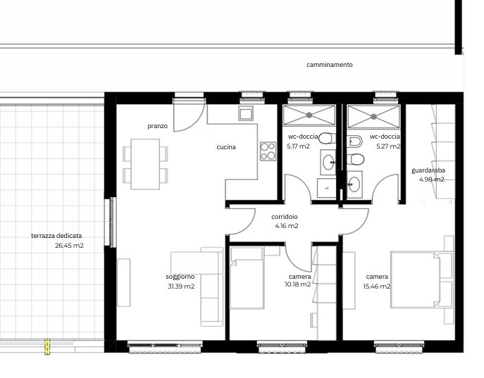 MODERNO 3.5 IN COSTRUZIONE CON TERRAZZA DI 27 MQ A BALERNA -  Bild 8