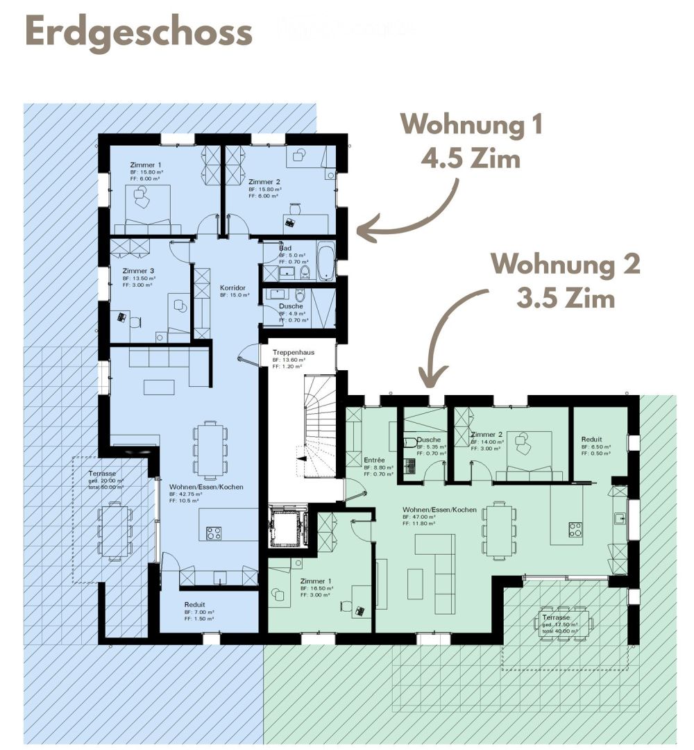 Moderne 3.5-Zimmer-Neubauwohnung mit Energielabel A -  Bild 6