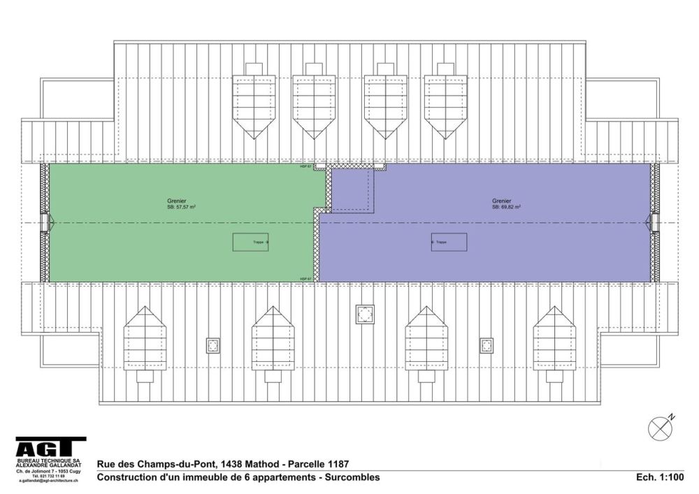 Mathod à vendre 6 grands appartements de 4 1/2 pièces sur plan - surcombles