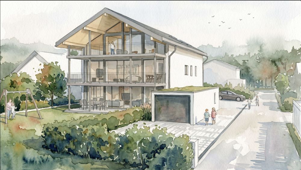 BAUPROJEKT "FLURA" WOHNUNG DACHGESCHOSS -  Bild 1