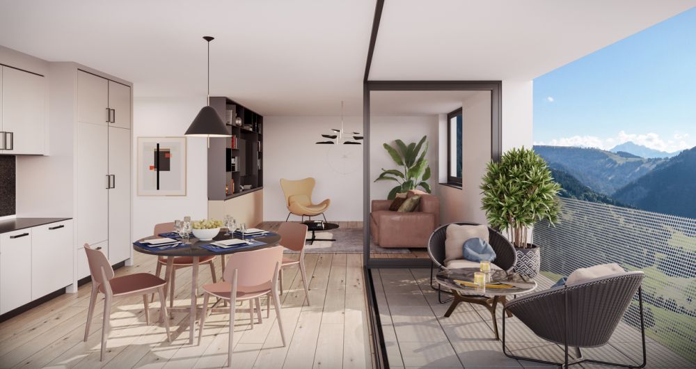 DUPLEX MIT LOGGIA - PANORAMABLICK - EXKLUSIVITÄT - BAUPROJEKT GESTARTET - Lot n°10 - 3,5 pièces - 1er