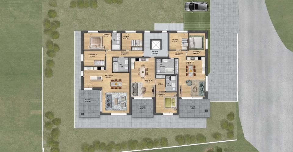 Appartement de 3.5 pièces neuf avec grand balcon – Vue dégagée au cœur du Gibloux - Appartement 3.5 pièces - image - 11