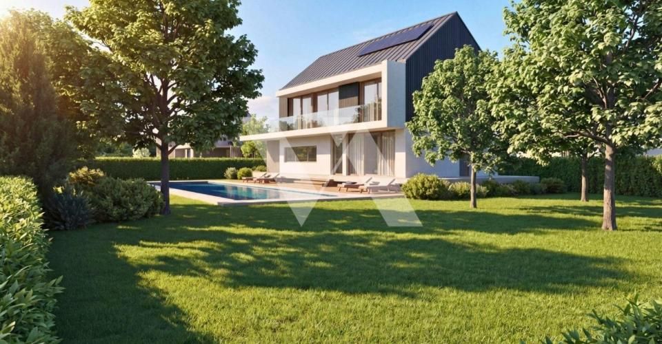 A vendre en construction - Villa mitoyenne d'exception avec jardin, terrasse et balcon - Maison contiguë 6.5 pièces - image - 1