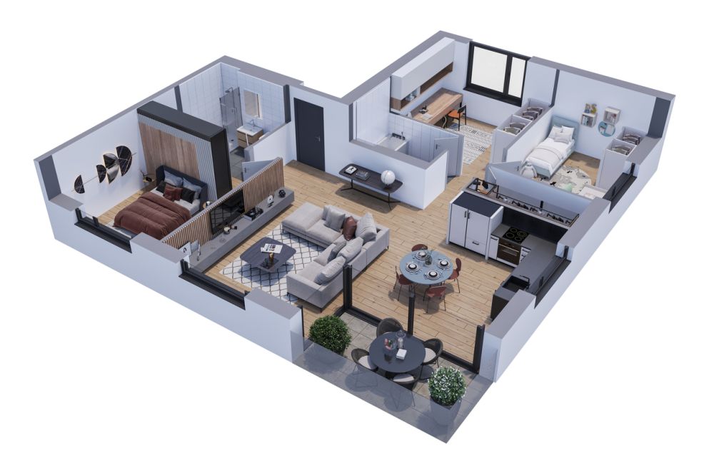 APPARTEMENT DE 4,5 PCES AVEC BALCON LOGGIA - VUE PANORAMIQUE - EN EXCLUSIVITÉ - Lot n°11 - 4,5 pièces - 1er