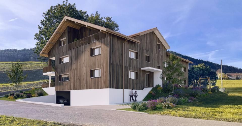 Appartement de 3.5 pièces neuf avec grand balcon – Vue dégagée au cœur du Gibloux - Appartement 3.5 pièces - image - 1