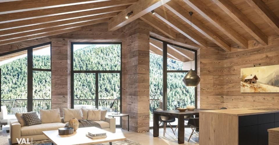Residenz Le Roc: Luxuriöse Attikawohnung mit 5-Sterne-Komfort und Bergpanorama - Appartement 4.5 pièces - image - 1