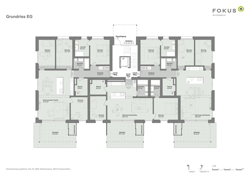 Moderne 3.5-Zimmer-Neubauwohnung EG in Hombrechtikon – Erstbezug ab April 2029 -  Bild 7