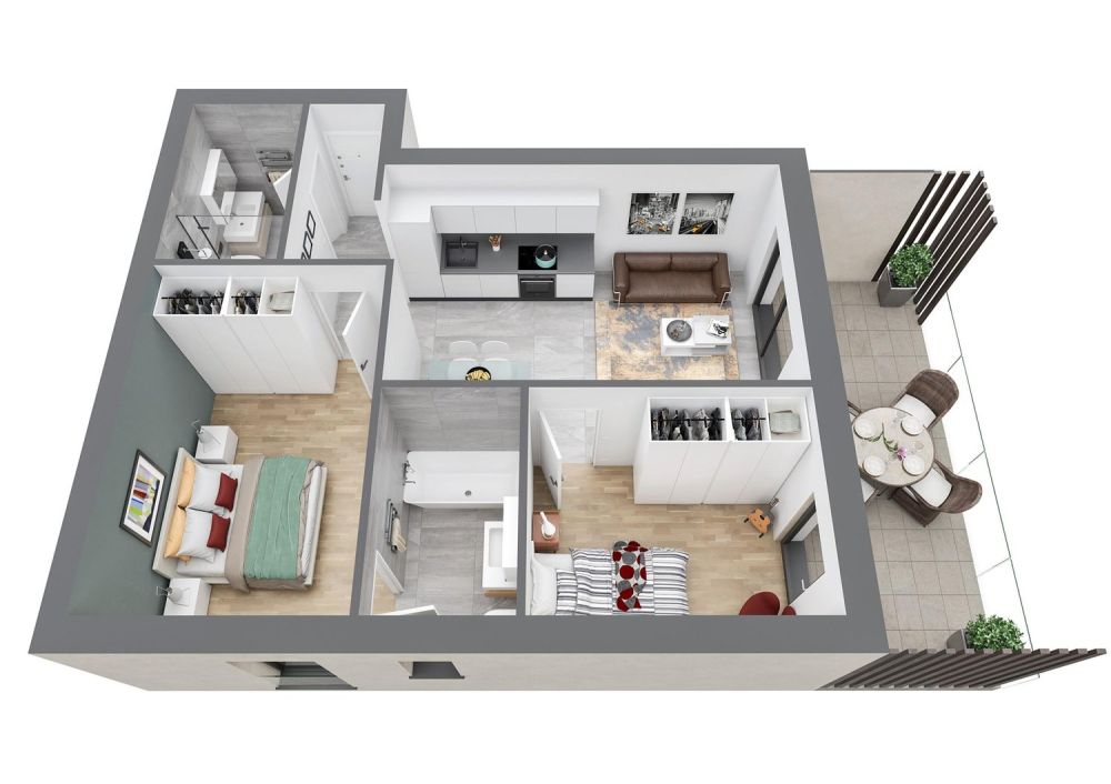 BELLISSIMO 3.5 LOCALI ULTIMO PIANO CON ROOF TOP A VACALLO -  Bild 4
