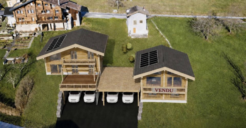Projet neuf – Chalet individuel en mélèze à fort potentiel énergétique - Chalet 5.5 pièces - image - 1