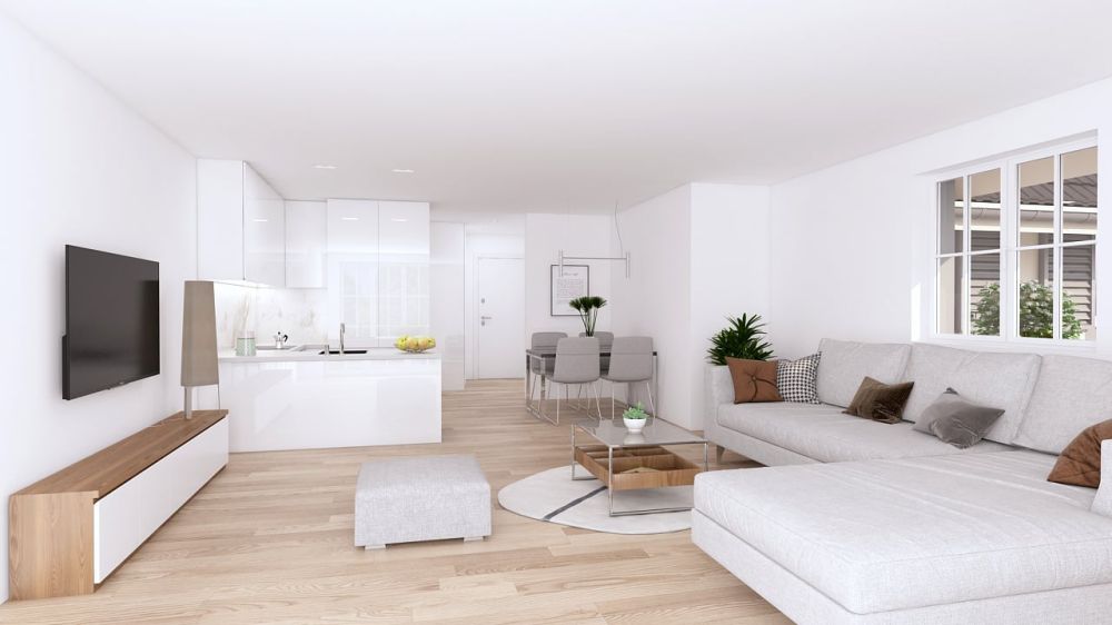 3.5 Zimmerwohnungim EG mit 82m2, Balkon 14 m2 Sitzplatz 12 m2, Richtung Süden -  Bild 1