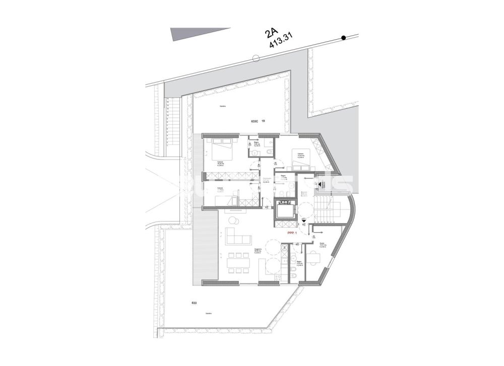 Muzzano, 5.5 locali, nuova costruzione. Residenza Green Horse. - Planimetria