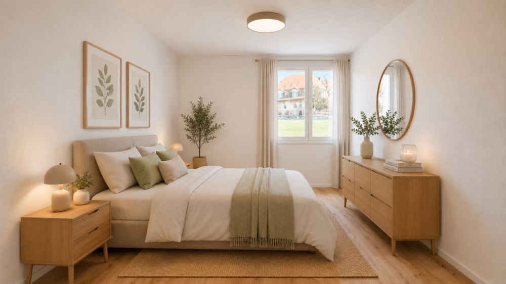 3.5 Zimmer-Wohnung mit Gartensitzplatz - Zimmer 1 Beispiel