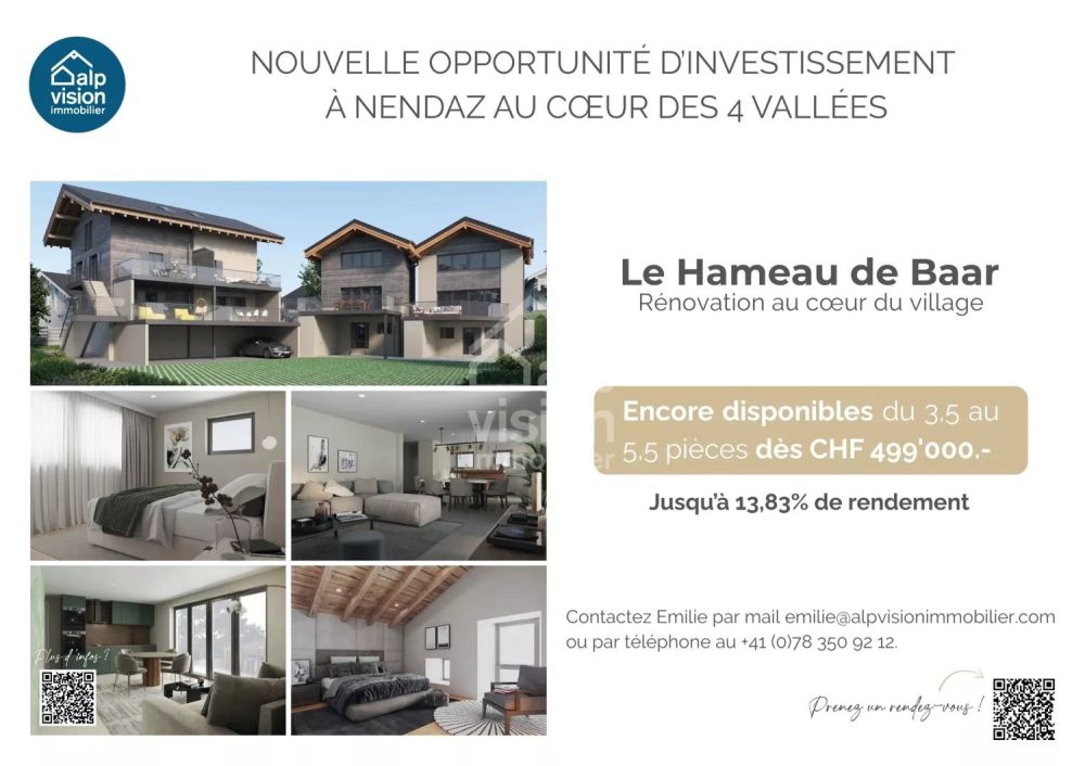 Duplex 3,5 pièces lumineux et spacieux Nendaz 4 Vallées - Investissement clé en main -  Bild 6