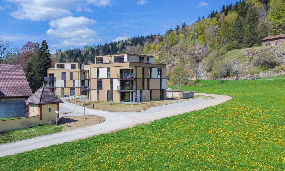 Appt PPE neu von 4.5 Zimmern mit Balkon Campagne Pernod, Los B6 - Vue aérienne