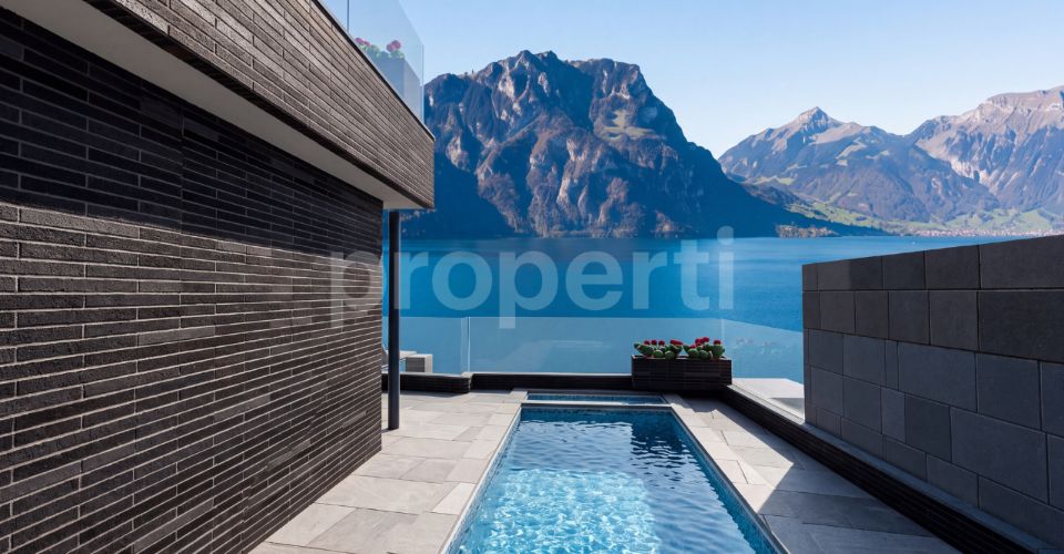 Vespera Terrasse I · 5.5 Zimmer, Seesicht, Infinitypool · Neubau in Weggis - Appartement terrasse 5.5 pièces - image - 4