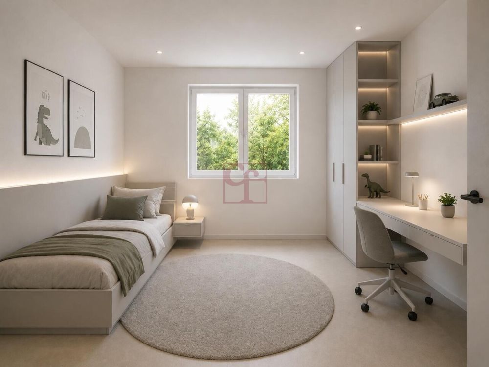 Marly - Magnifique appartements neufs de 4.5pcs - Image de synthèse d'une chambre à coucher