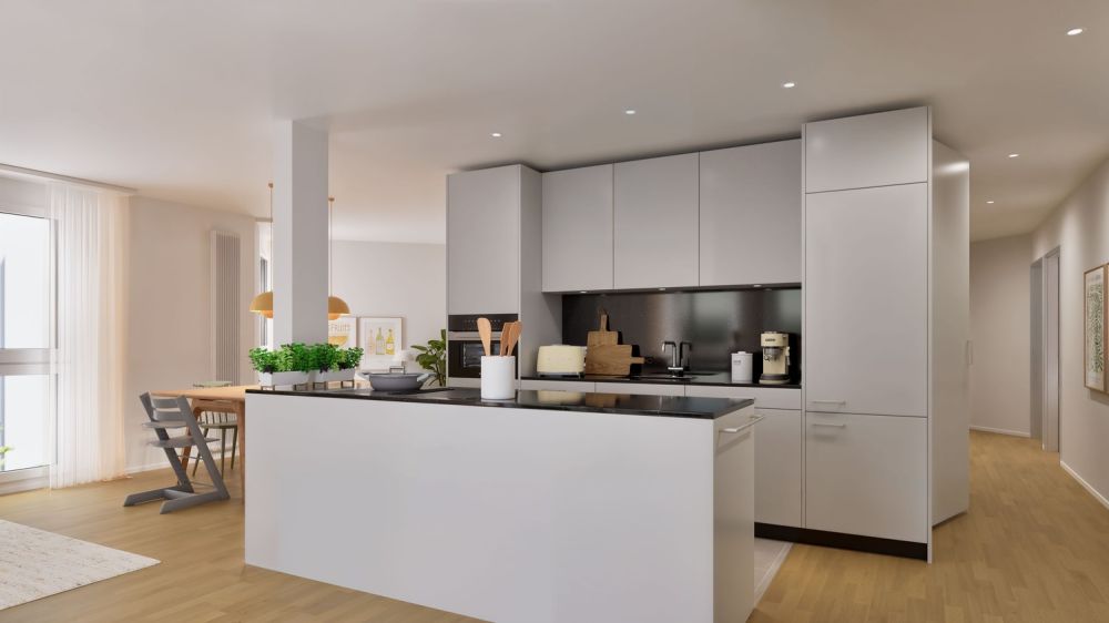 Über den Dächern von Wetzikon - Fantastische Terrasse mit Ausblick! - Küche