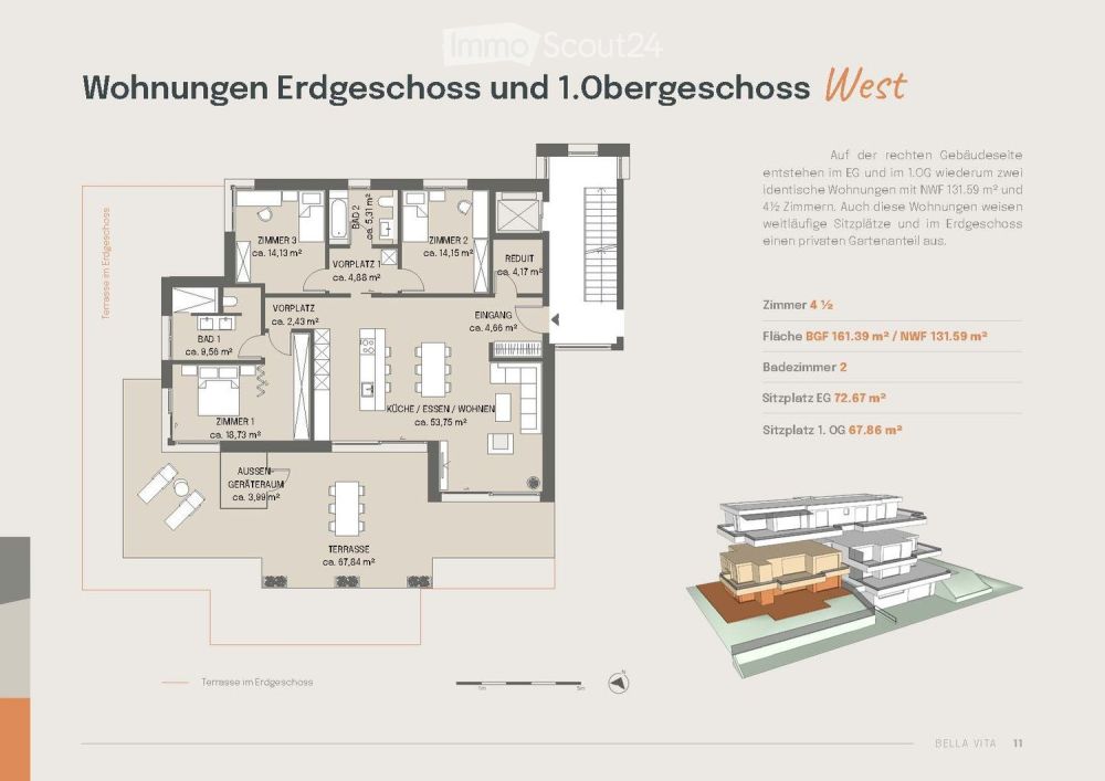 Moderne 4.5-Zimmer-Neubauwohnung im Erdgeschoss in Unterentfelden -  Bild 7