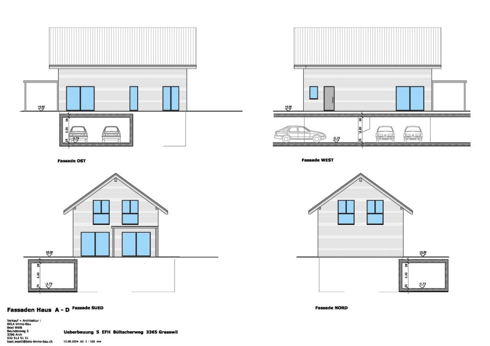 Neubau von 5 EFH mit inkl. je 2 Einstellhallenplätze ab1'060'000 Sfr. -  Bild 5