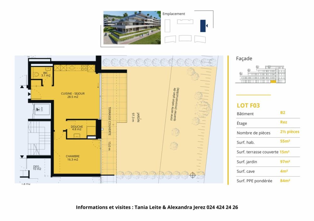 Nouvelle promotion : appartement de 2.5 pièces avec terrasse et jardin - Bild 13