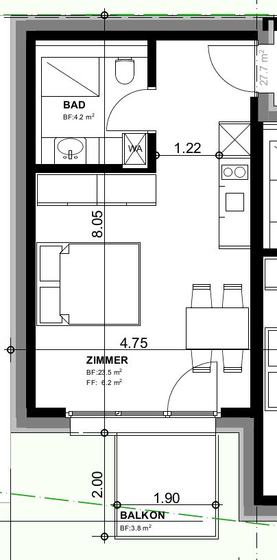 Modernes Wohnen in St. Gallen ? Exklusive 1- bis 2.5-Zimmerwohnungen - 119a 0.1