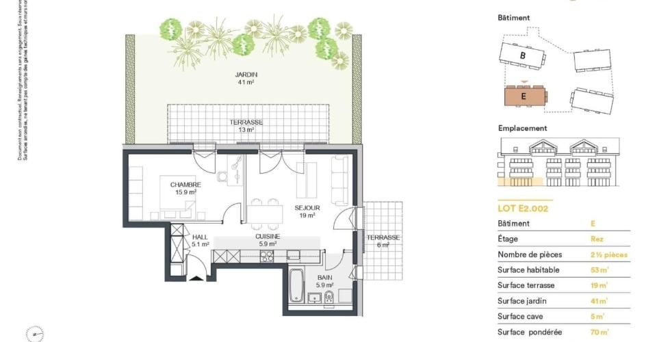 Nouvelle promotion : Appartement de 2.5 pièces avec terrasse et jardin - Appartement 2.5 pièces - image - 10