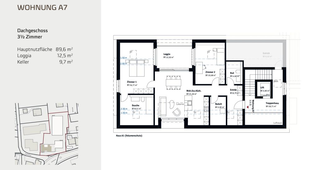 Attraktive 3.5-Zimmer-Dachgeschosswohnung im Neubauprojekt in Muri - Image 2