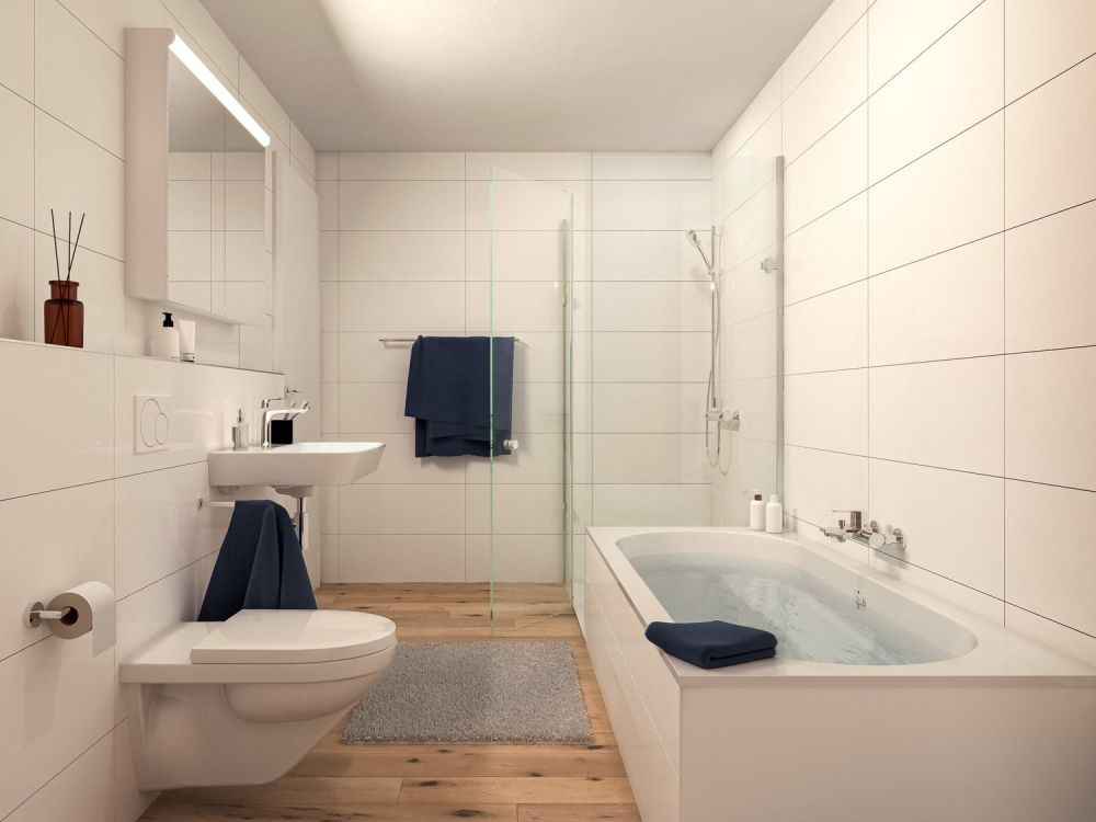 Exklusives Wohnen im Baurecht am "Oberer Chürziweg" in Gelterkinden - obererchrueziweg_innen_UG_Badezimmer