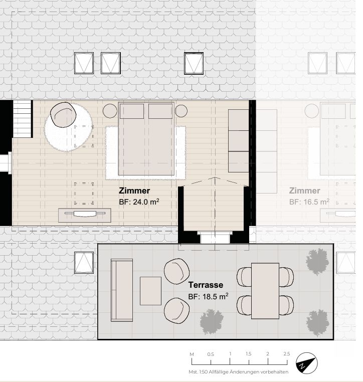 Erstvermietung: Dachwohnung mit grosser Terrasse zu vermieten - Grundriss 2.png