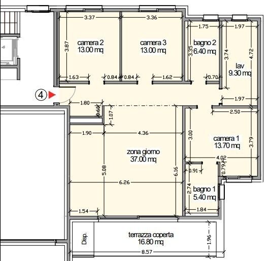 MODERNO 4.5 LOCALI CON BALCONE E VISTA APERTA A BELLINZONA -  Bild 10